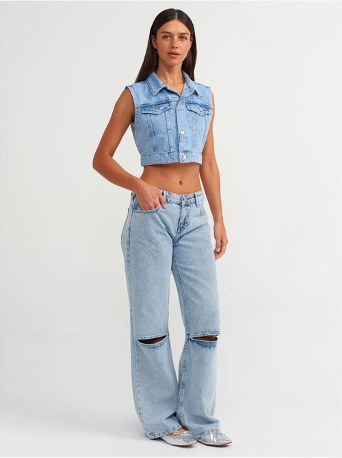 Jeans da donna a vita alta a gamba ampia dilvin - Kiabi Jeans da donna a vita alta a gamba ampia dilvin - Kiabi