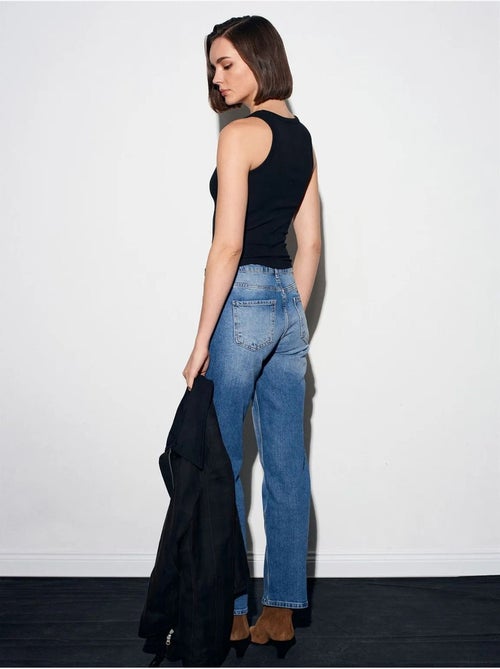 Jeans da donna a vita alta a gamba ampia dilvin - Kiabi Jeans da donna a vita alta a gamba ampia dilvin - Kiabi