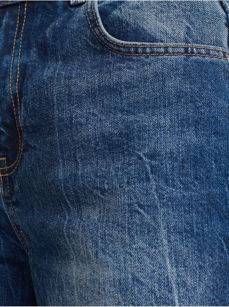 Jeans da donna a vita alta a gamba dritta dilvin Blu zaffiro - Kiabi