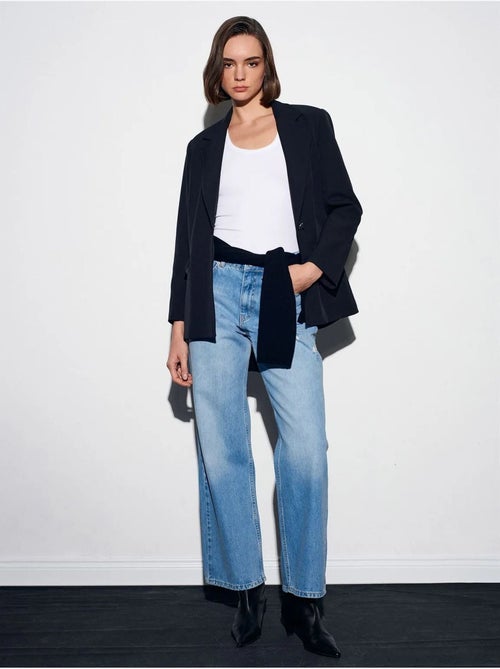 Jeans da donna a vita alta a gamba dritta dilvin - Kiabi Jeans da donna a vita alta a gamba dritta dilvin - Kiabi