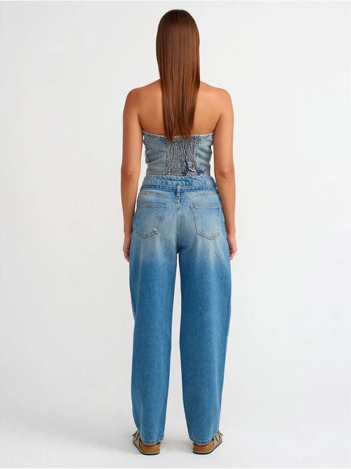 Jeans da donna a vita alta balloon a gamba ampia dilvin - Kiabi Jeans da donna a vita alta balloon a gamba ampia dilvin - Kiabi
