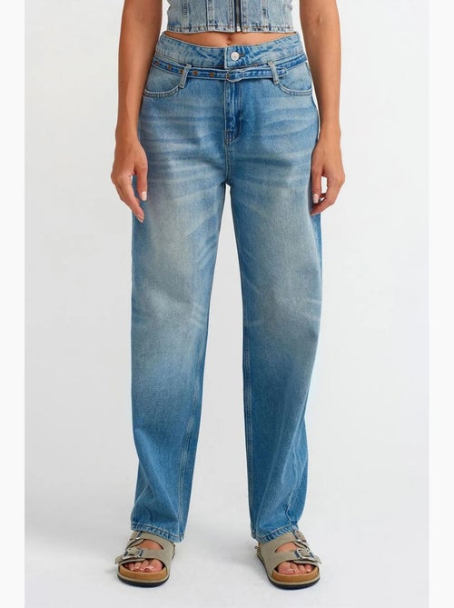 Jeans da donna a vita alta balloon a gamba ampia dilvin - Kiabi Jeans da donna a vita alta balloon a gamba ampia dilvin - Kiabi