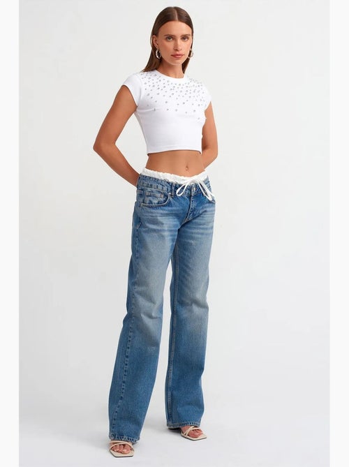 Jeans da donna a vita media a gamba dritta dilvin - Kiabi Jeans da donna a vita media a gamba dritta dilvin - Kiabi