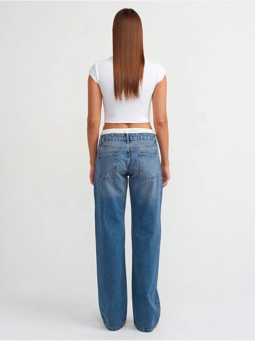 Jeans da donna a vita media a gamba dritta dilvin - Kiabi Jeans da donna a vita media a gamba dritta dilvin - Kiabi