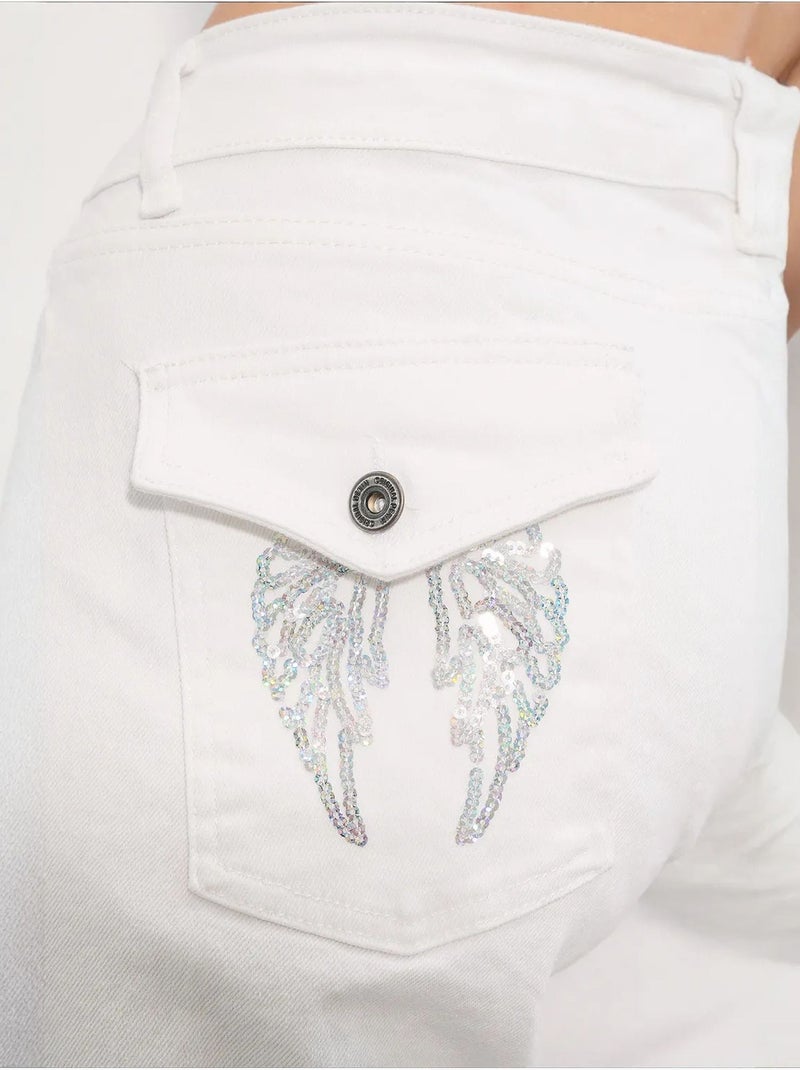 Jeans da donna in cotone bdart Bianco - Kiabi