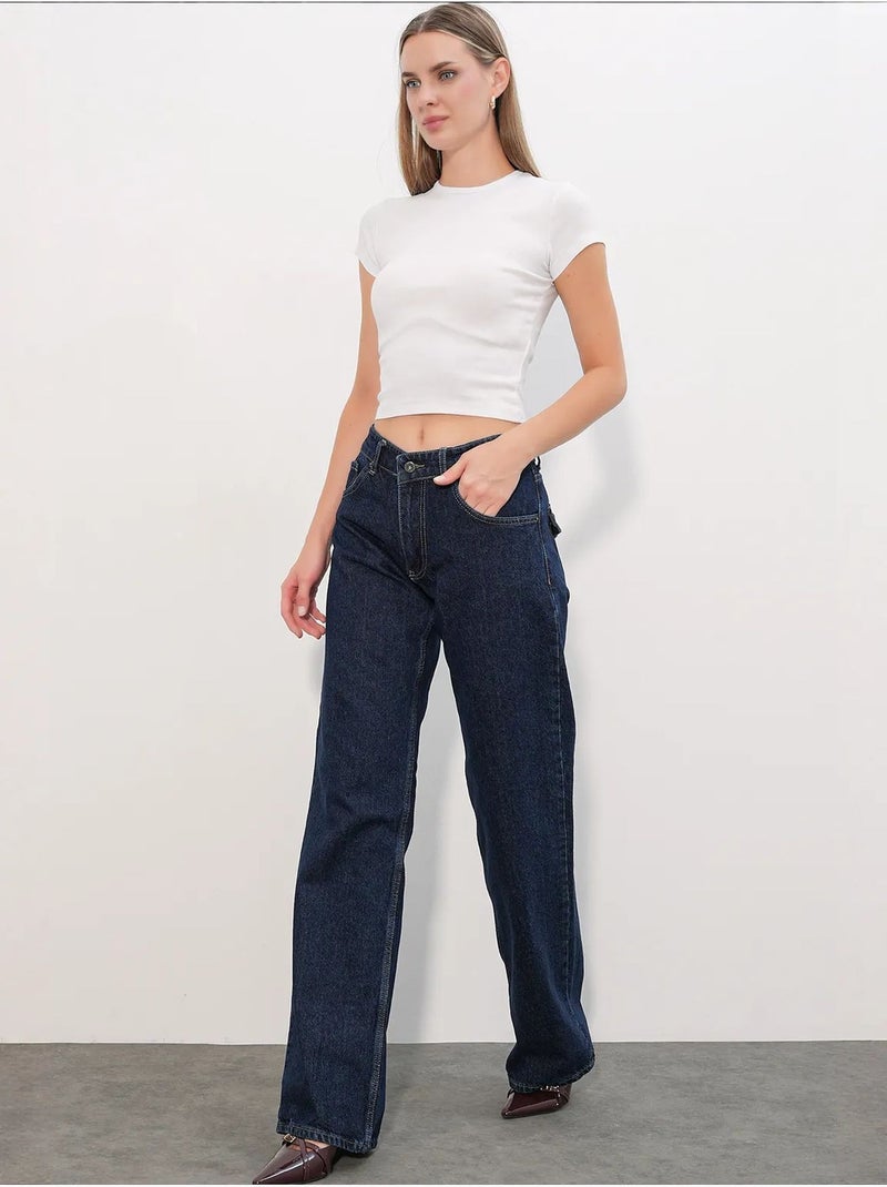 Jeans da donna in cotone bdart Blu oltremare - Kiabi