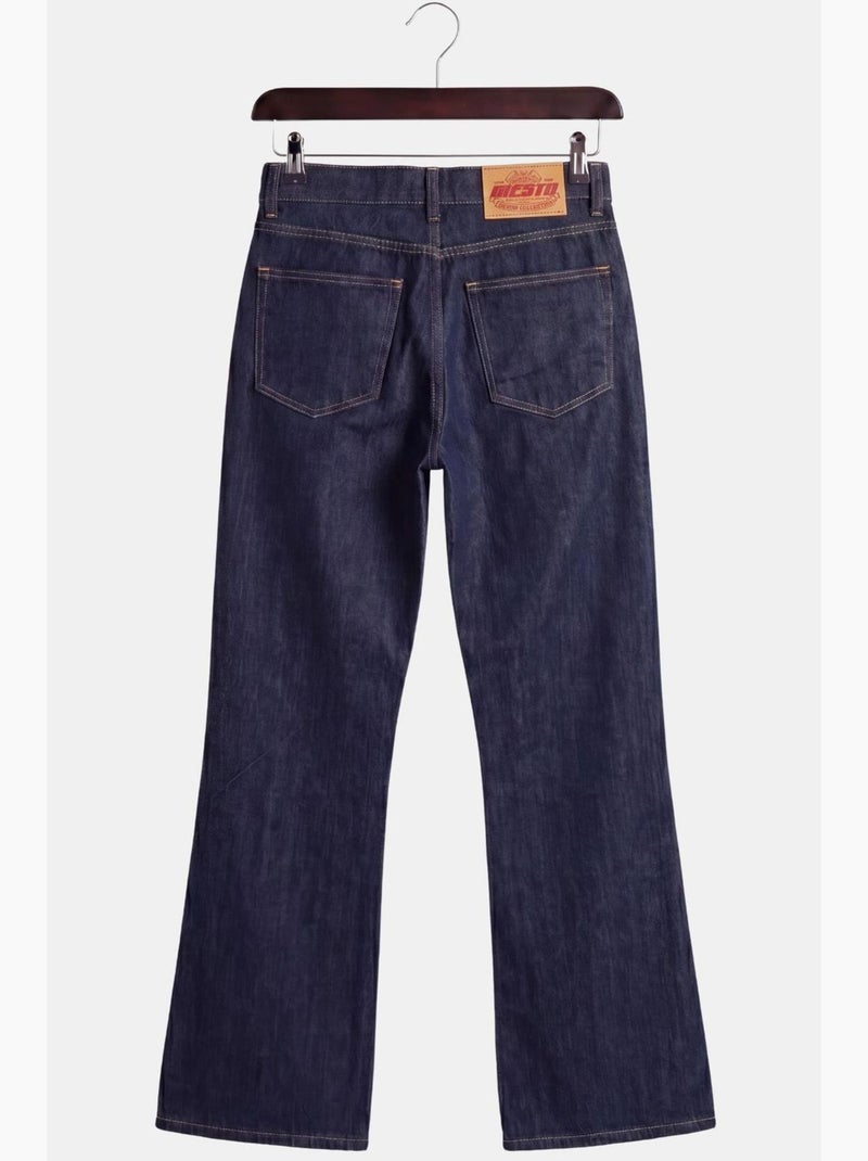 Jeans da uomo a vita media a zampa giesto Blu oltremare - Kiabi