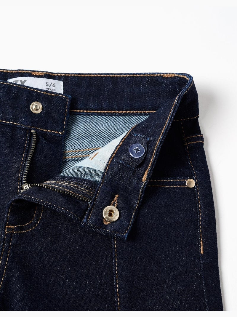 Jeans dal taglio dritto con cucitura frontale Blu scuro - Kiabi