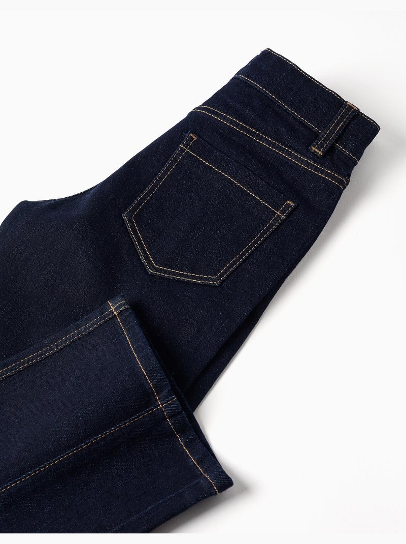 Jeans dal taglio dritto con cucitura frontale Blu scuro - Kiabi