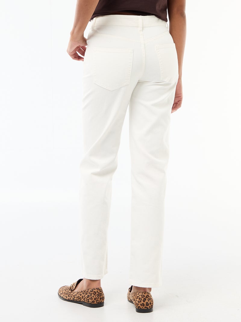 Jeans denim straight in cotone Bianco - Kiabi