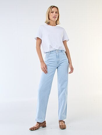 Jeans denim straight in cotone