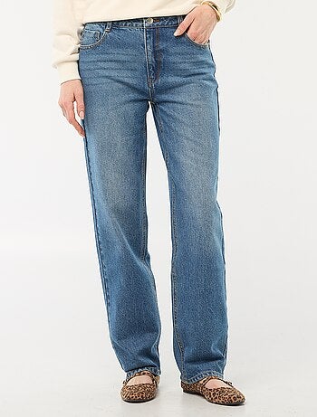 Jeans denim straight in cotone