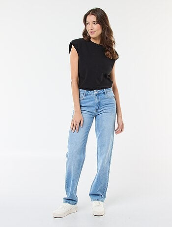Jeans denim straight in cotone