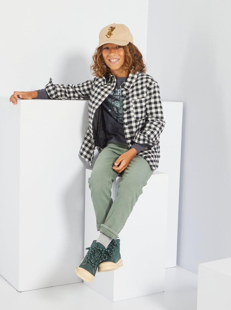 Jeans dritti 5 tasche VERDE - Kiabi