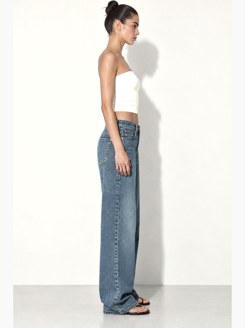 Jeans dritti a gamba larga in denim h92 hiccup Blu zaffiro - Kiabi