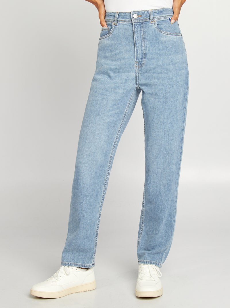 Jeans dritti a vita alta - Made in France BLU - Kiabi