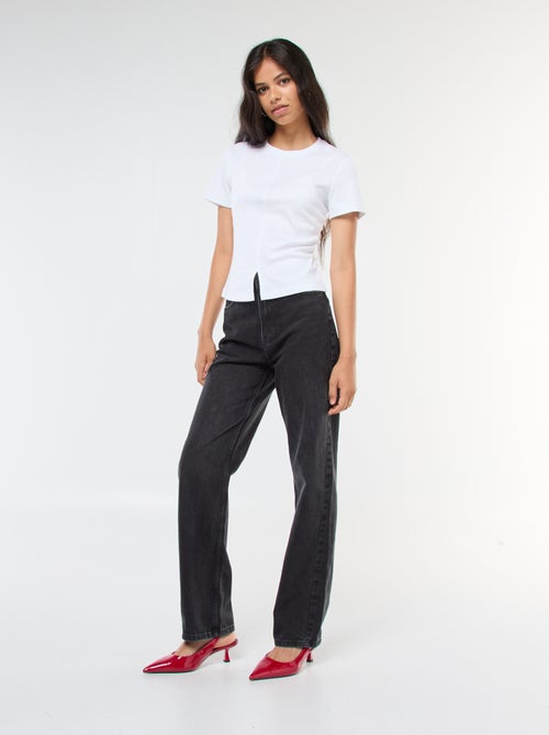 Jeans dritti a vita alta - Kiabi