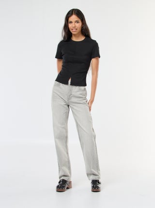 Jeans dritti a vita alta