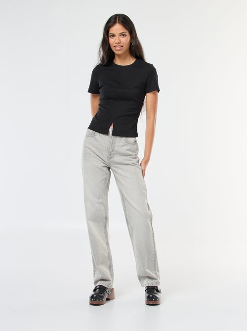 Jeans dritti a vita alta - Kiabi