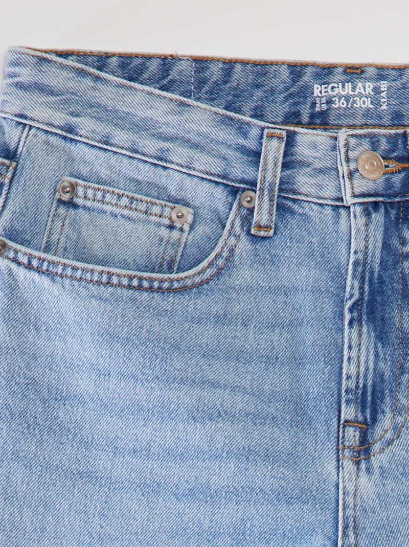 Jeans dritti con 5 tasche - L30 BLU - Kiabi