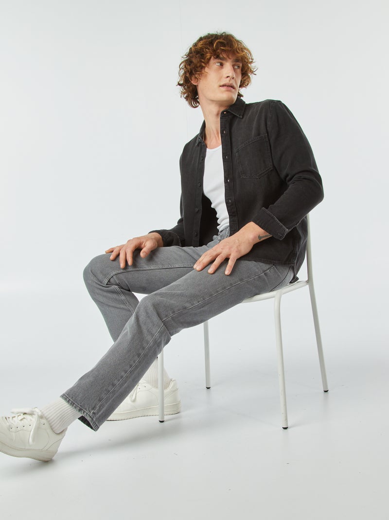 Jeans dritti con 5 tasche - L30 GRIGIO - Kiabi