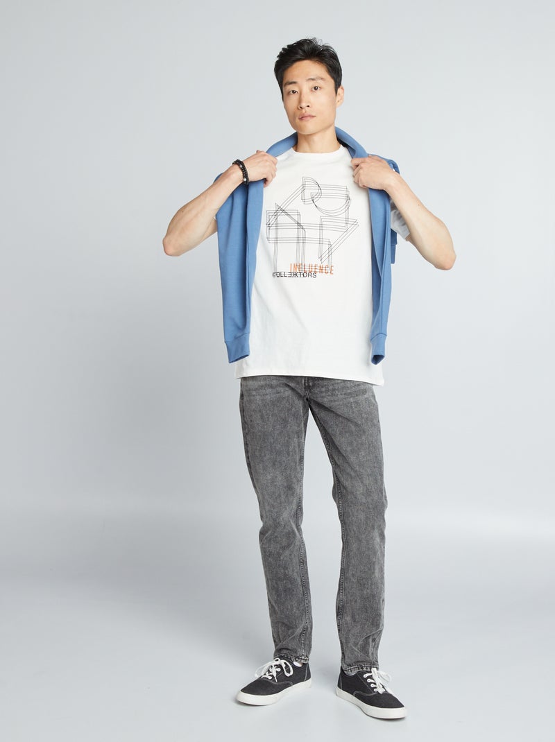 Jeans dritti con 5 tasche - L32 NERO - Kiabi