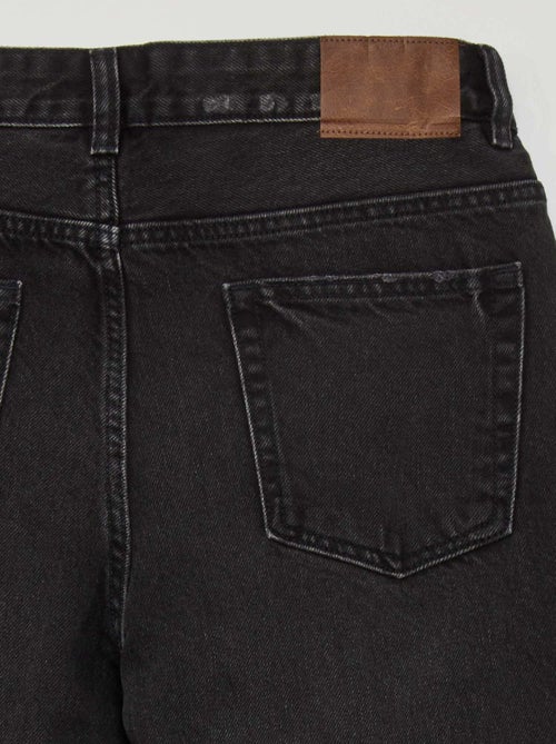 Jeans dritti con 5 tasche e decolorazione sulle cosce - Kiabi