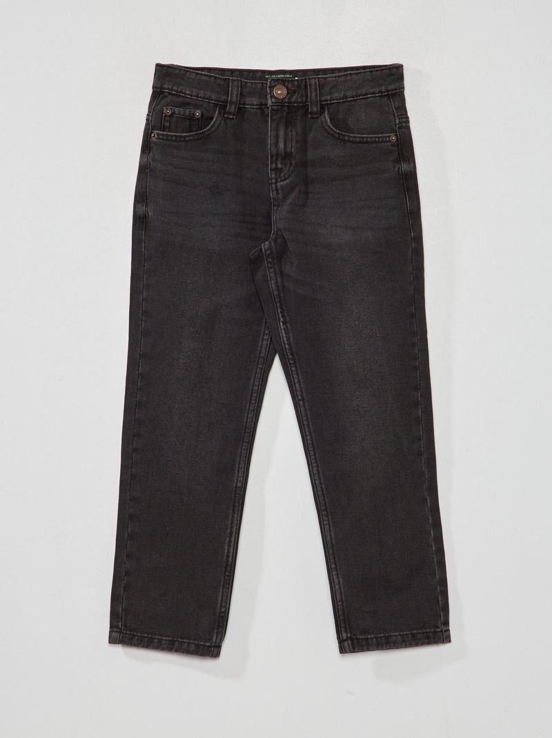Jeans dritti con 5 tasche NERO - Kiabi