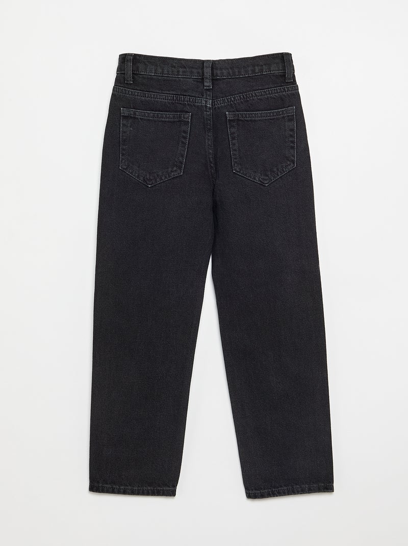 Jeans dritti con 5 tasche Nero - Kiabi