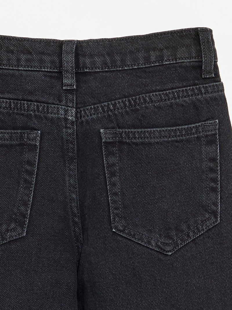 Jeans dritti con 5 tasche Nero - Kiabi
