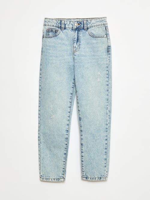 Jeans dritti con abrasioni fantasiose - Kiabi