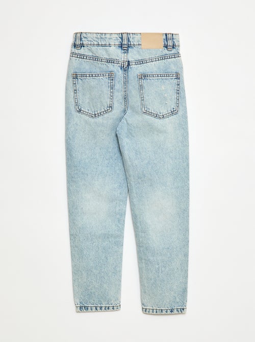 Jeans dritti con abrasioni fantasiose - Kiabi