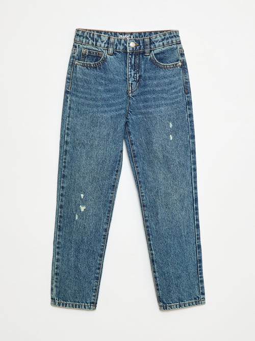 Jeans dritti con abrasioni fantasiose - Kiabi