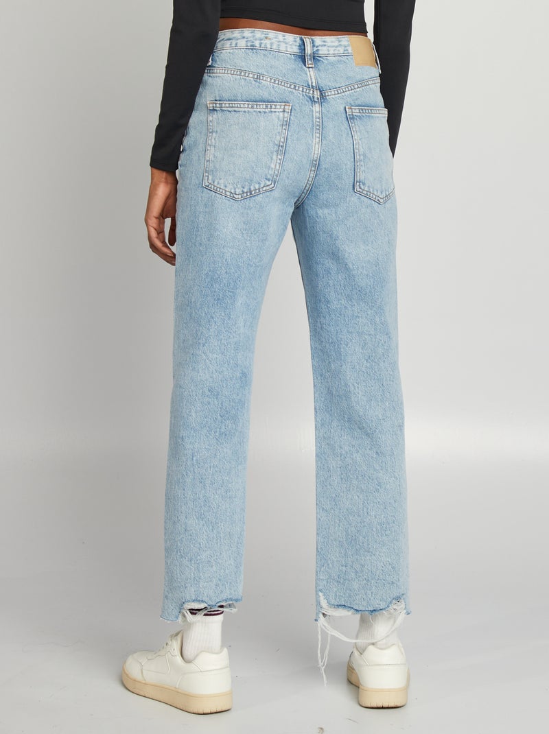 Jeans dritti con orlo a vivo BLU - Kiabi