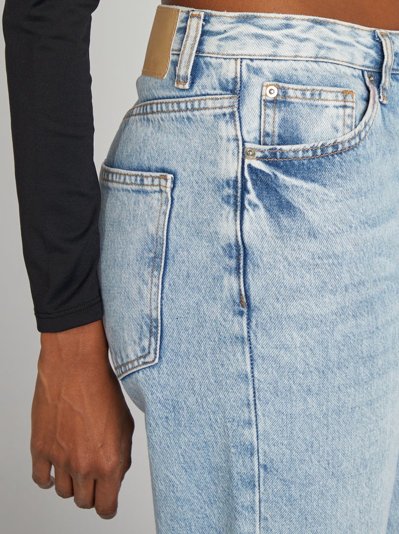 Jeans dritti con orlo a vivo BLU - Kiabi