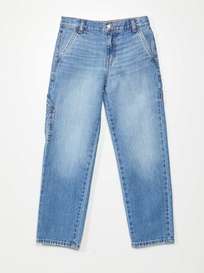 Jeans dritti con tasche sui lati BLU - Kiabi