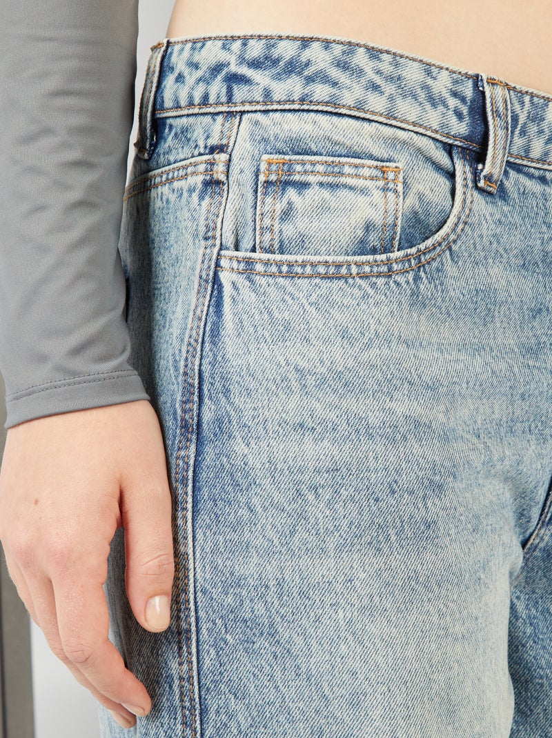 Jeans dritti con tasche sui lati BLU - Kiabi