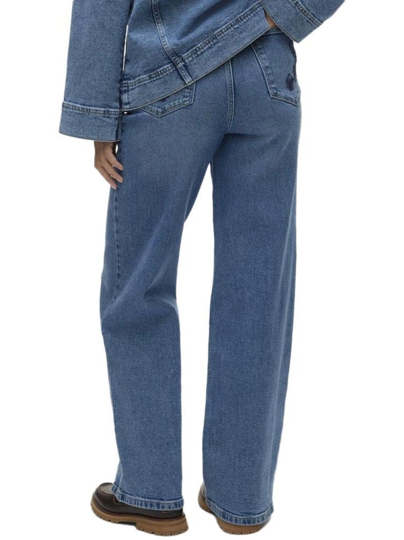 Jeans Dritti Donna Vero Moda - Vestibilit0 Regolare Blu - Kiabi