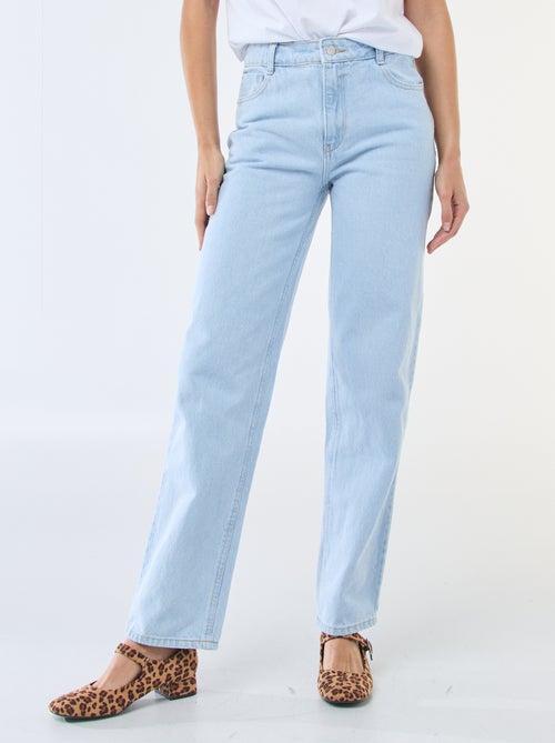 Jeans dritti in denim di cotone - Kiabi