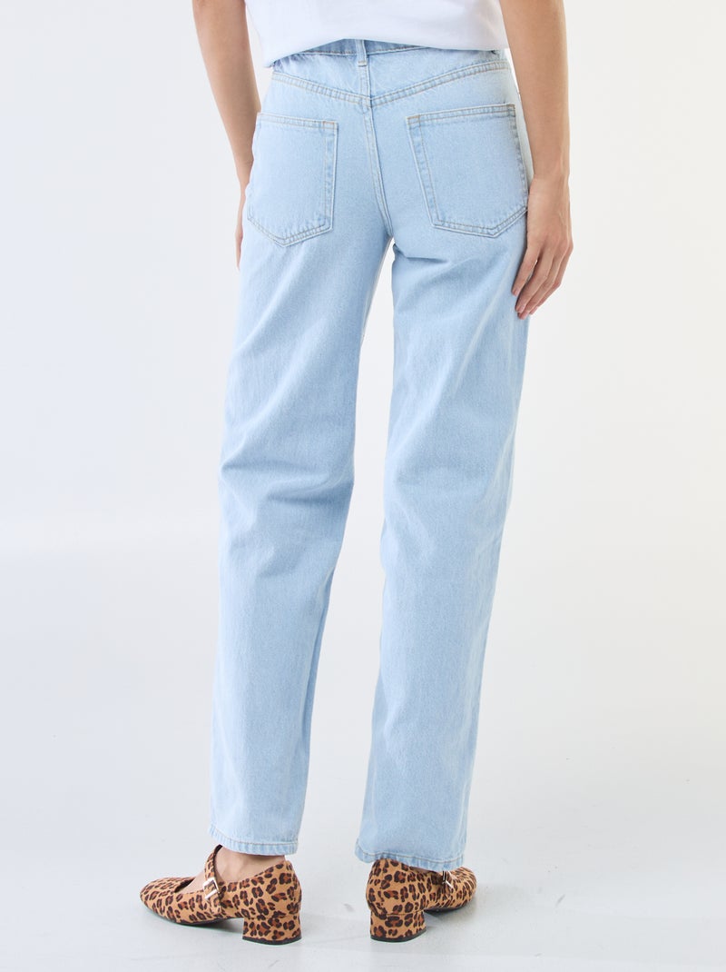 Jeans dritti in denim di cotone Blu - Kiabi