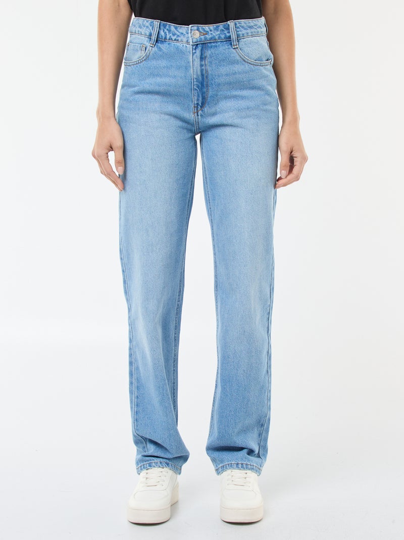 Jeans dritti in denim di cotone Blu - Kiabi
