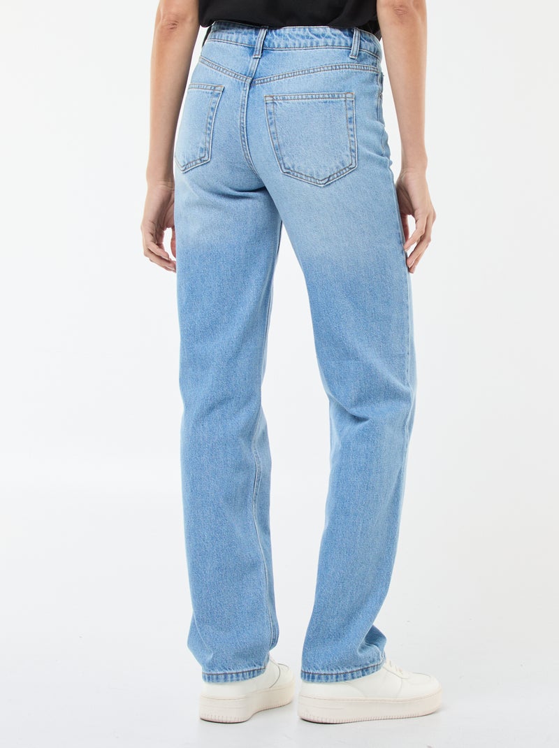 Jeans dritti in denim di cotone Blu - Kiabi