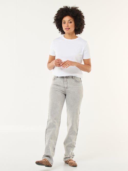 Jeans dritti in denim di cotone - Kiabi