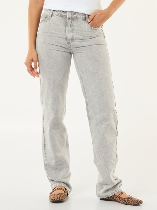 Jeans dritti in denim di cotone - Kiabi