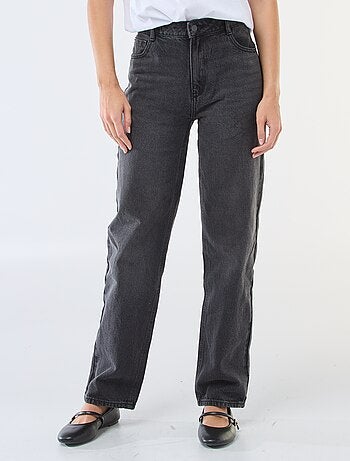 Jeans dritti in denim di cotone