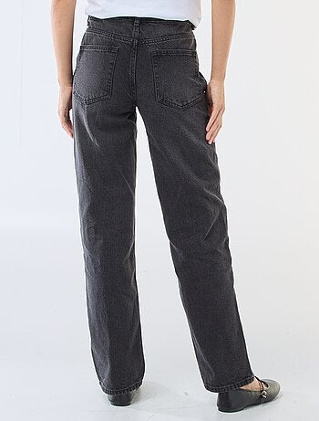 Jeans dritti in denim di cotone