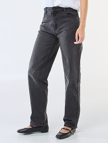 Jeans dritti in denim di cotone
