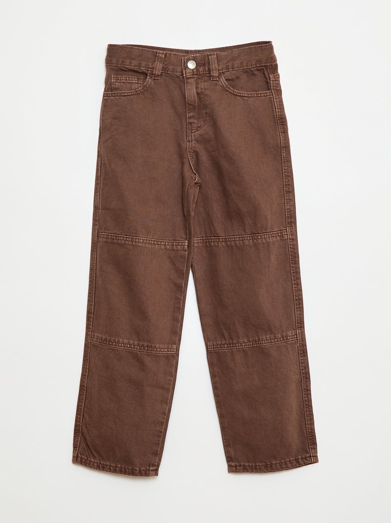 Jeans dritti marrone - Kiabi