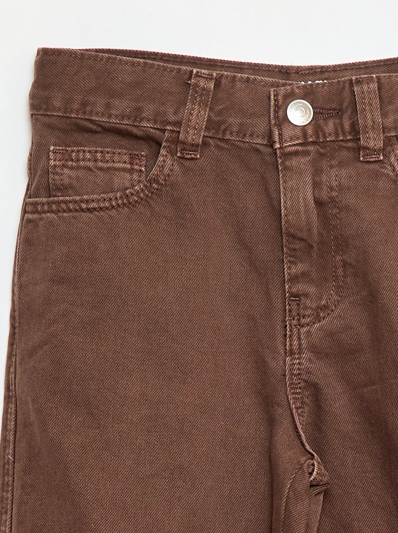 Jeans dritti marrone - Kiabi
