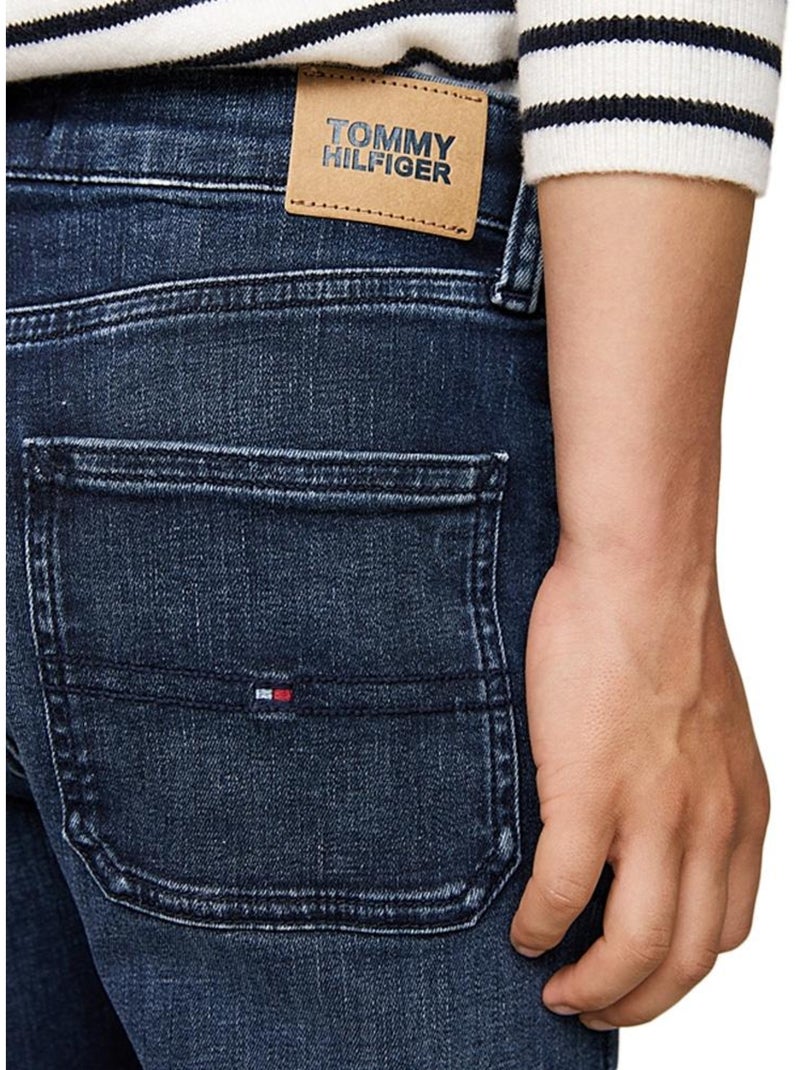 Jeans Dritti per Ragazzo Tommy Hilfiger Blu marino - Kiabi